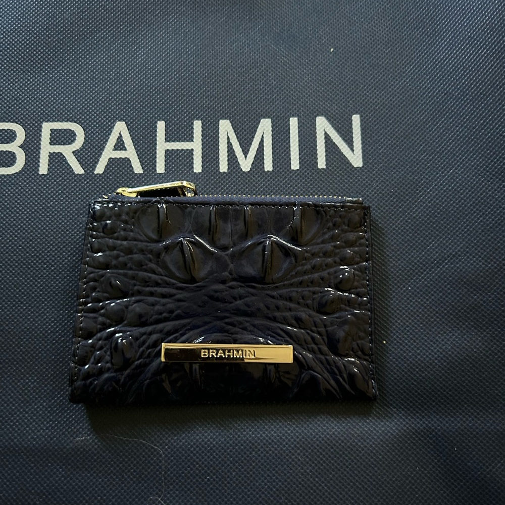 Brahmin Melbourne Dark Blue Wallet NWOT